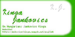 kinga jankovics business card